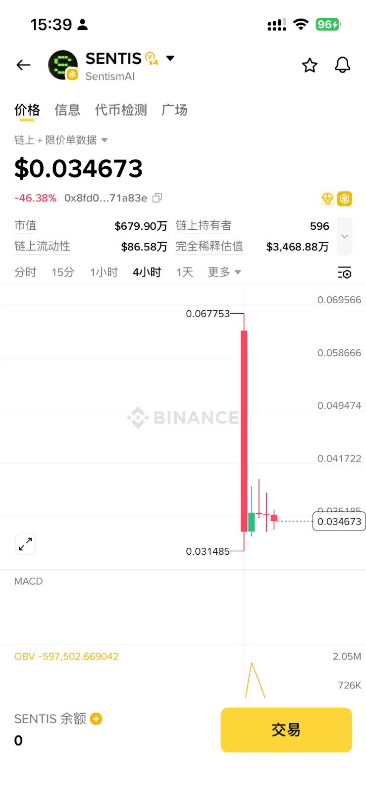 选择限价订单类型界面