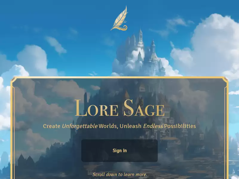 Lore Sage : 创造无法忘怀的世界，释放无尽可能