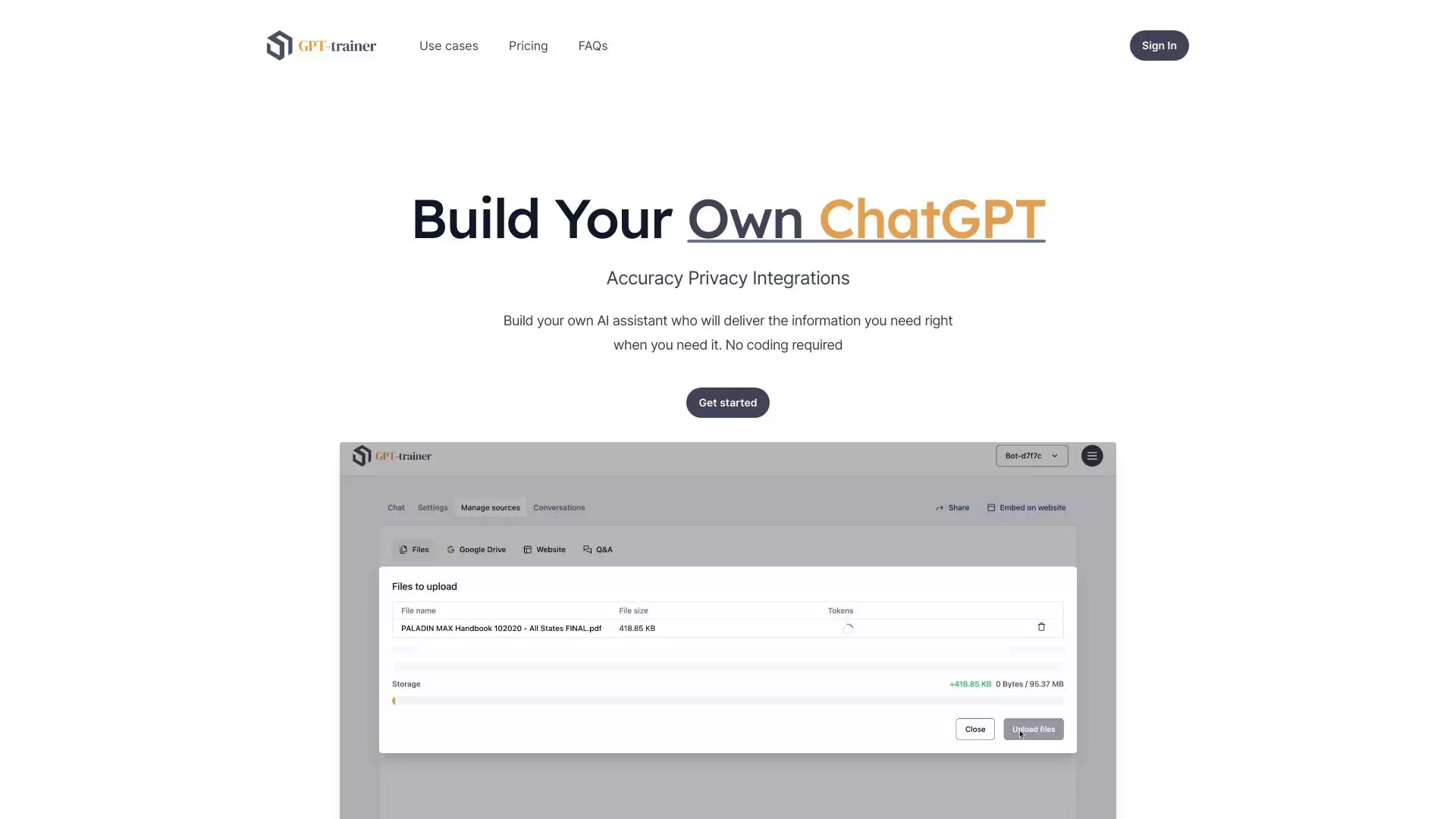 GPT-trainer : 构建自己的ChatGPT,无需编码