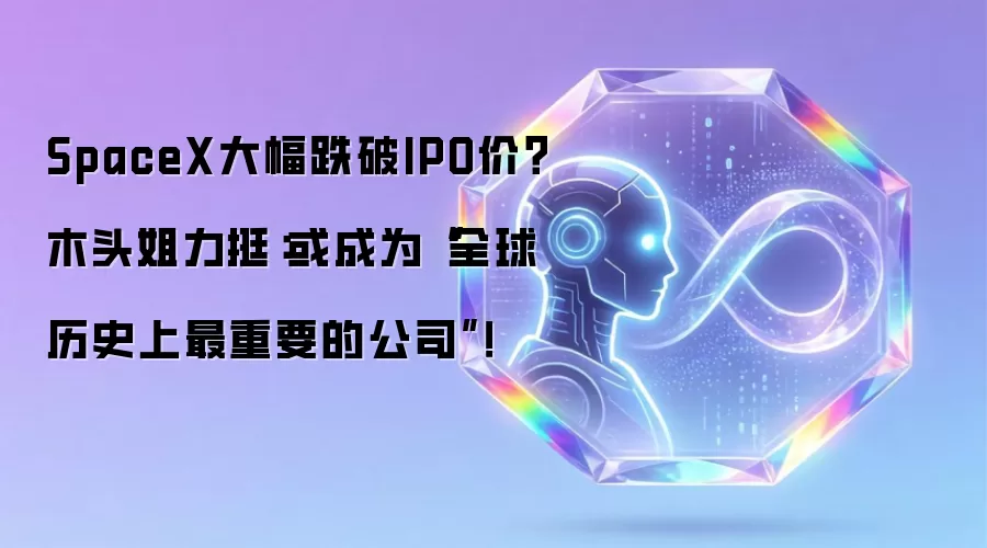 SpaceX大幅跌破IPO价?木头姐力挺:或成为“全球历史上最重要的公司”!