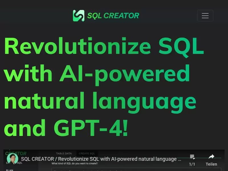 SQL CREATOR : AI 强化的自然语言 SQL 工具