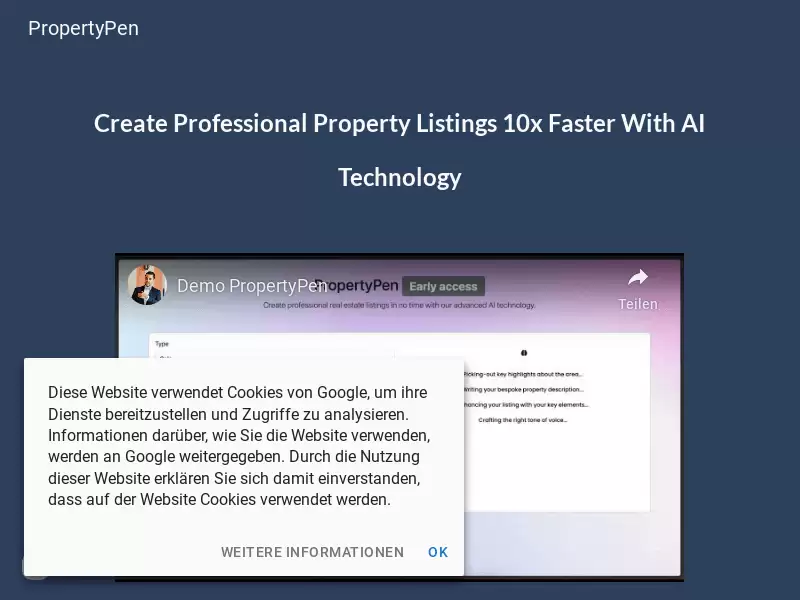 PropertyPen : AI帮助您10倍加速创建专业的房地产房源