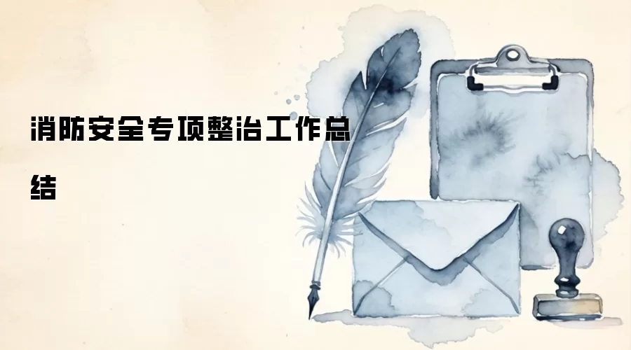 消防安全专项整治工作总结