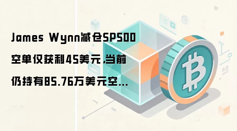 James Wynn减仓SP500空单仅获利45美元,当前持仓85.76万美元空头,链上数据揭示合约交易风险