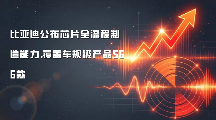 比亚迪公布芯片全流程制造能力,覆盖车规级产品566款