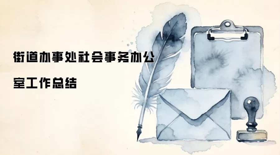 街道办事处社会事务办公室工作总结