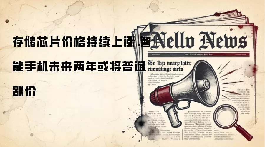 存储芯片价格持续上涨，智能手机未来两年或将普遍涨价