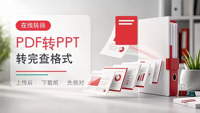 PDF转PPT怎么操作？在线免费转换和格式检查方法封面图