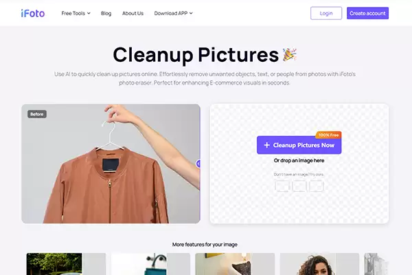 ifoto Cleanup Pictures-免费试用、收费介绍、效果评测、官网入口及在线体验、APP下载和教程