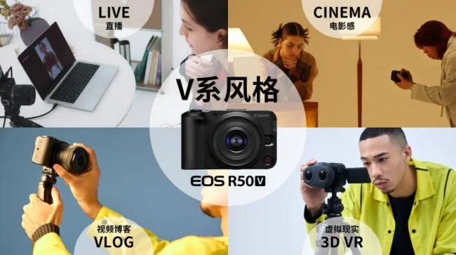 佳能 R50V 以专业视频性能、便携设计及直播适配能力,覆盖 Vlog 与旅行创作全场景