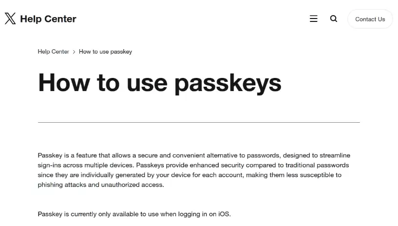 iOS 用户如何通过通行密钥(Passkey)登录? iOS 用户如何通过通行密钥(Passkey)登录?