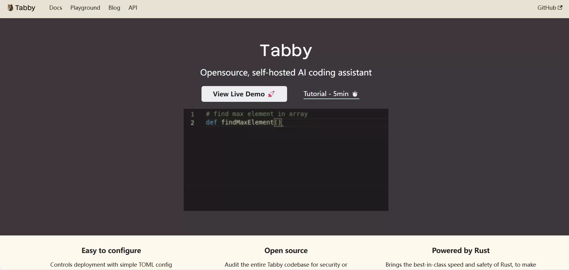 Tabby官网-免费开源的自托管AI编程助手