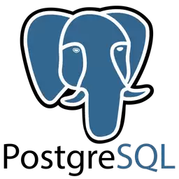PostgreSQL 官方 Logo,展示蓝色大象图标及 PostgreSQL 文字标识