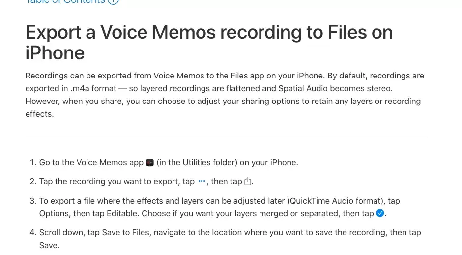 iPhone语音备忘录录音导出到文件的方法