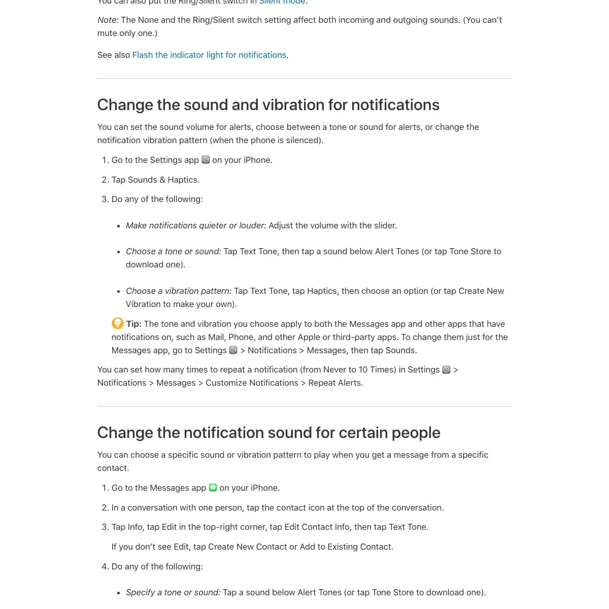 iPhone想把短信提示音换成专属铃声时先改通知声音