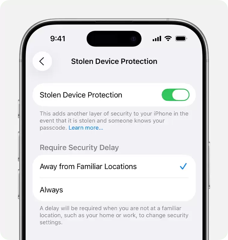 iPhone担心被偷时先开失窃设备保护