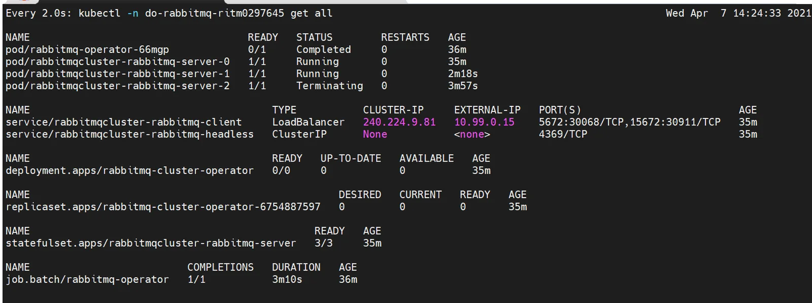 需要一张真实 Kubernetes Operator 调试现场配图，包含 kubectl 命令输出、CR 状态、Events 和 Controller 日志等可验证信息。
