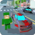 像素城市汽车驾驶中文无限金币破解版（Blocky Hover Car City Heroes）
